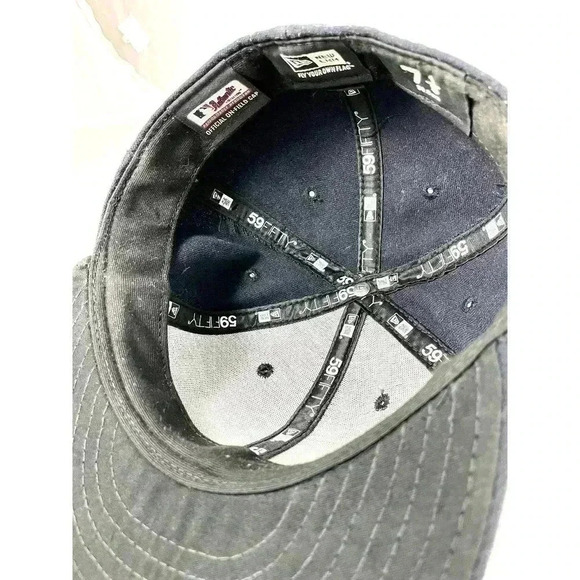Boston Red Sox New Era 59FIFTY Fitted Sz 7-1/8 MLB Cap Hat Navy Blue - Picture 10 of 10